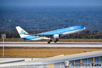 KLM Airbus A330 - taking off from Curacao