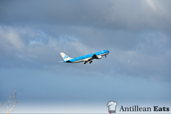 KLM Airbus A330 - taking off from Curacao