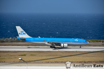 KLM Airbus A330 - taxiing at Curacao Airport