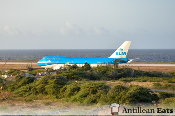 KLM - Boeing 747 taxiing at Curacao Airport